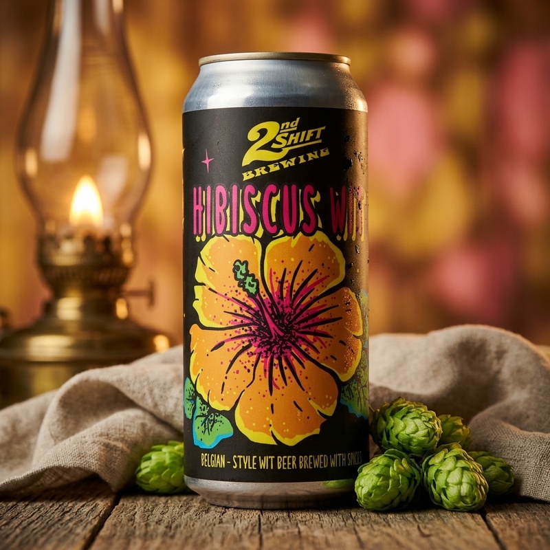 Hibiscus Wit - 2nd Shift Brewing Wheat Beer - Witbier / Blanche 473ml - 1