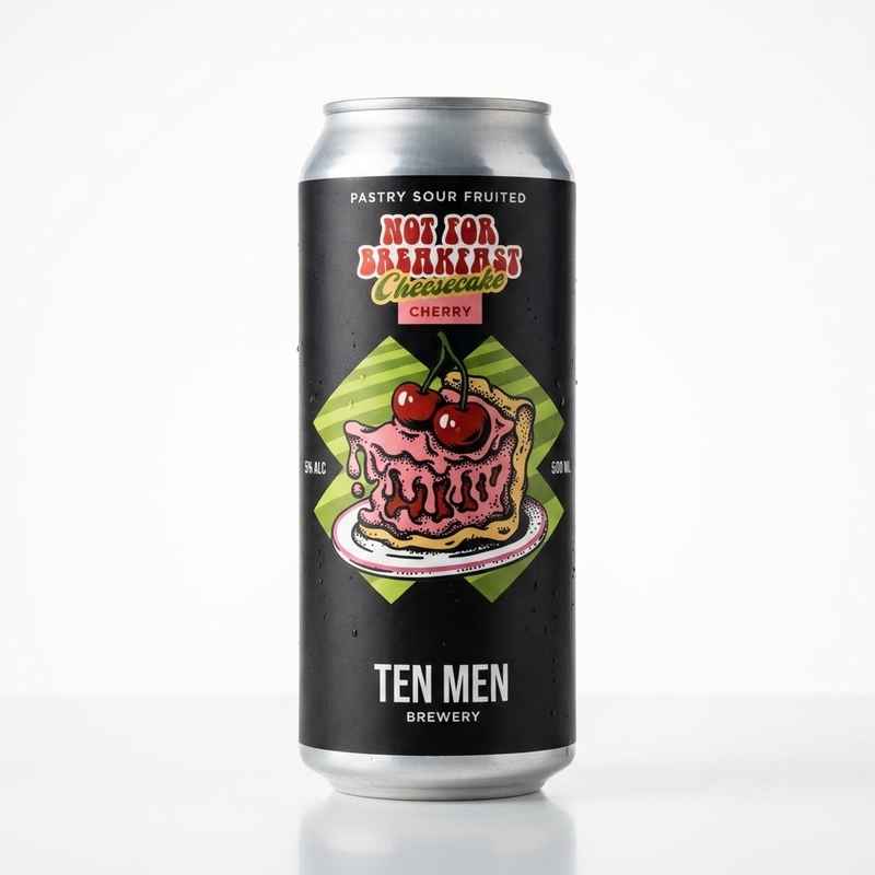 Not for Breakfast: Cherry Cheesecake - Ten Men Brewery Sour - Smoothie / Pastry 500ml - 2