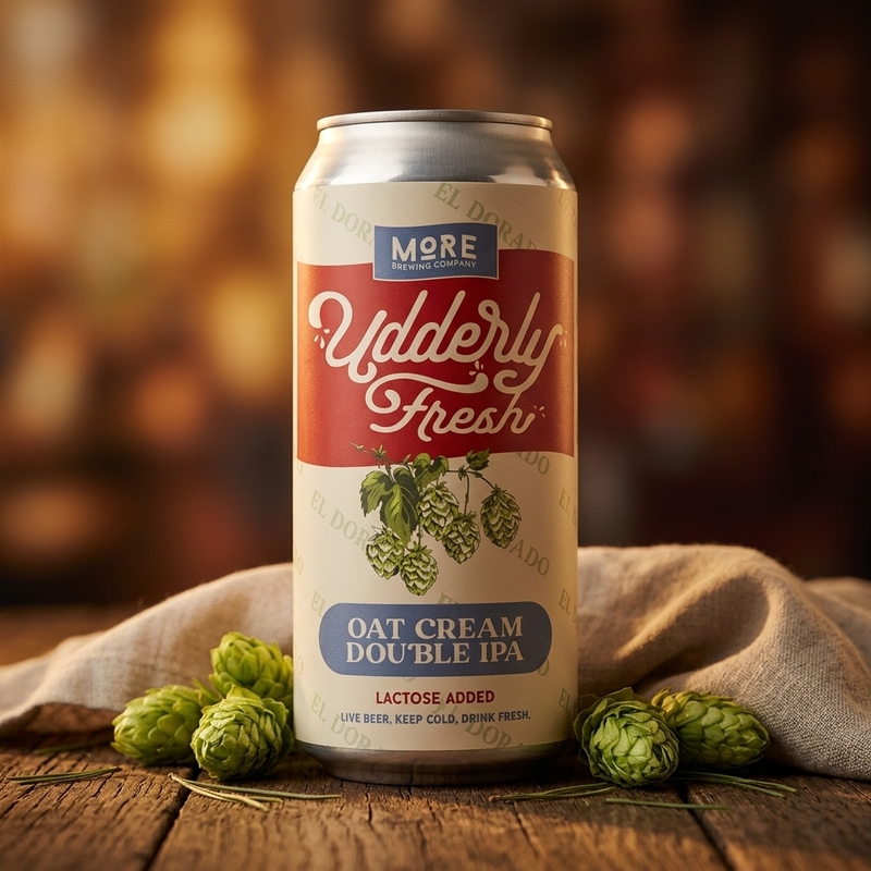 Udderly Fresh: Simcoe - More Brewing Company IPA - Imperial / Double New England / Hazy 473ml - 1
