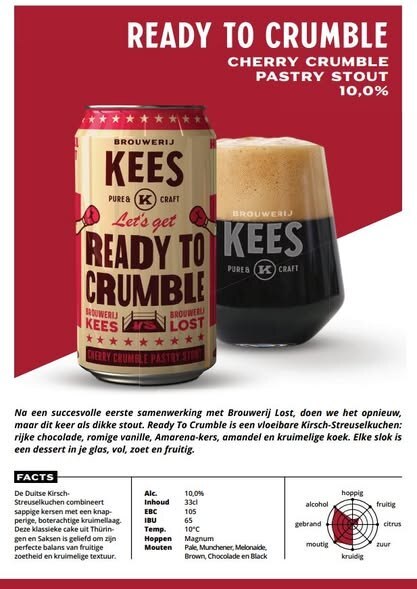 Ready To Crumble - Brouwerij Kees Stout - Imperial / Double Pastry 330ml - 1