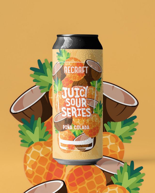 Juicy Sour Series Pina Colada - Piwne Podziemie / Beer Underground Sour - Smoothie / Pastry 500ml - 1