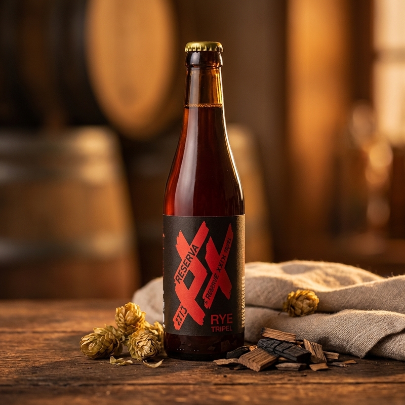 XXX Rye Tripel Reserva 10% - Vintage 2022 - 24° Plato - 2 Yr Bourbon Whiskey Barrel Aged - De Struise Brouwers Belgian Tripel 330ml - 1