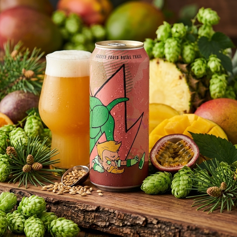 HOP CRUSH #5 - BreWskey IPA - Imperial / Double New England / Hazy 473ml - 1