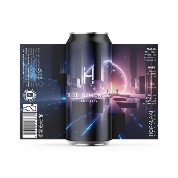 Third Dimension - Hopalaa IPA - Triple New England / Hazy 440ml - 1