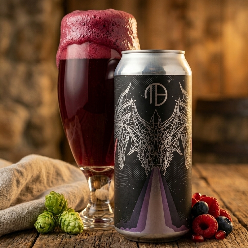Hydra | Pomegranate + Blueberry + Raspberry - Mortalis Brewing Company Sour - Smoothie / Pastry 473ml - 1