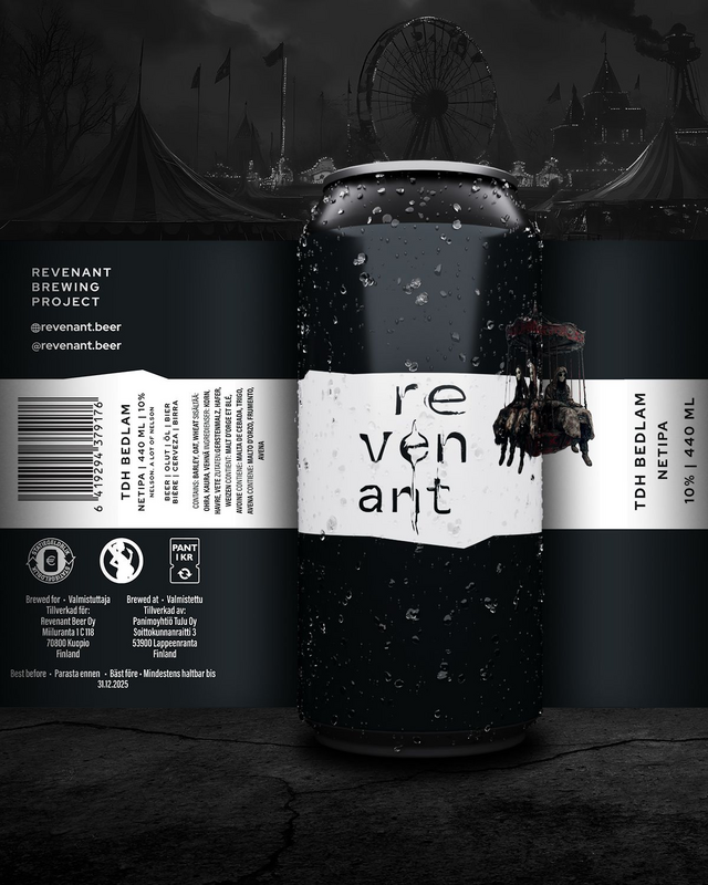 TDH Bedlam - Revenant Brewing Project IPA - Triple New England / Hazy 440ml - 1