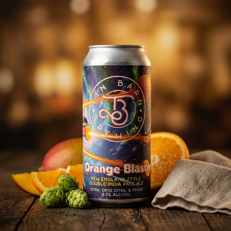 Orange Blaster - Tin Barn Brewing IPA - Imperial / Double New England / Hazy 473ml - 1