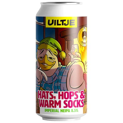 Hats, Hops & Warm Socks - Uiltje Brewing Company IPA - Imperial / Double New England / Hazy 440ml - 1