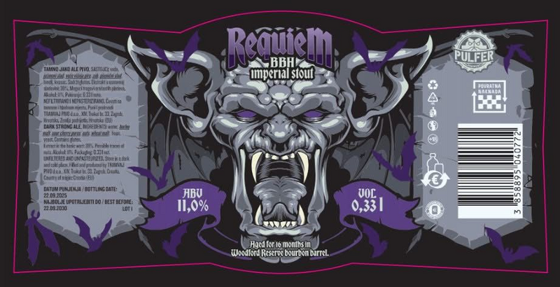 Requiem - Pulfer Brewery Stout - Imperial / Double 330ml - 1