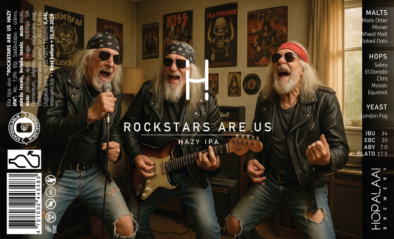 Rockstars Are Us - Hopalaa IPA - New England / Hazy 440ml - 1