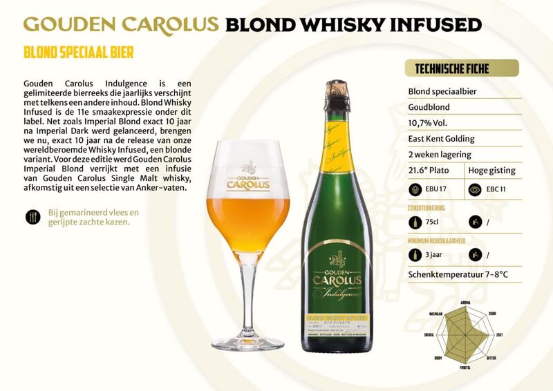 Gouden Carolus Blond Whisky Infused - Brouwerij Het Anker Belgian Strong Golden Ale 750ml - 1
