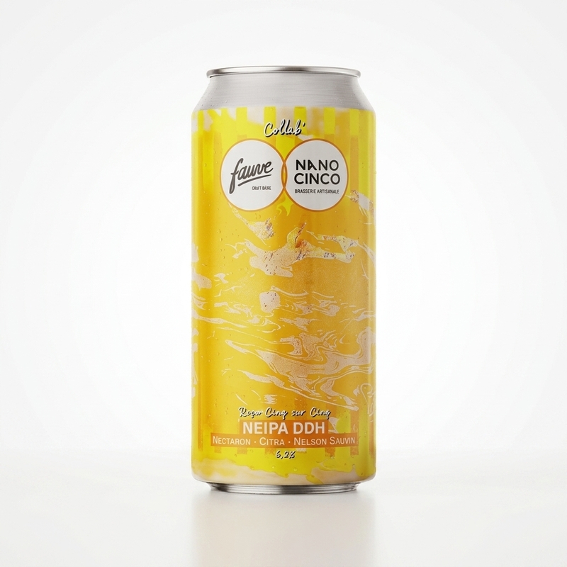 Reçu Cinq sur Cinq - Fauve Craft Bière IPA - New England / Hazy 440ml - 2