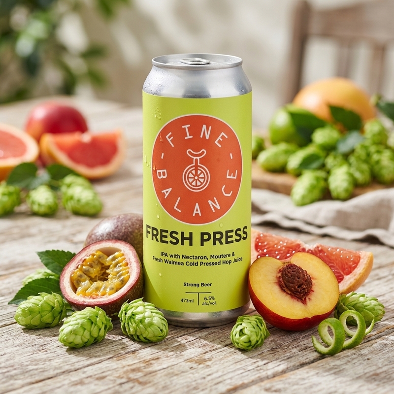 Fresh Press - Fine Balance Brewing IPA - New England / Hazy 473ml - 1