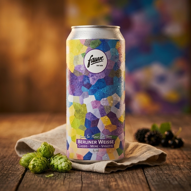 Sous la Fleur, la Baie - Fauve Craft Bière Sour - Fruited Berliner Weisse 440ml - 1