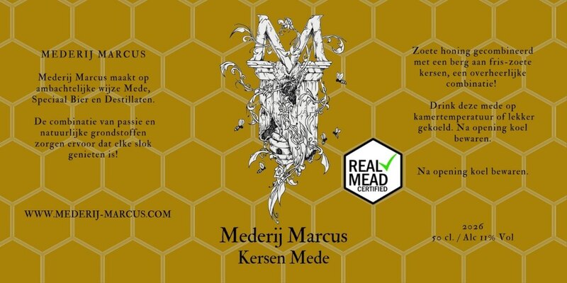 Kersen Mede 2026 - Mederij Marcus Mead - Melomel 500ml - 1