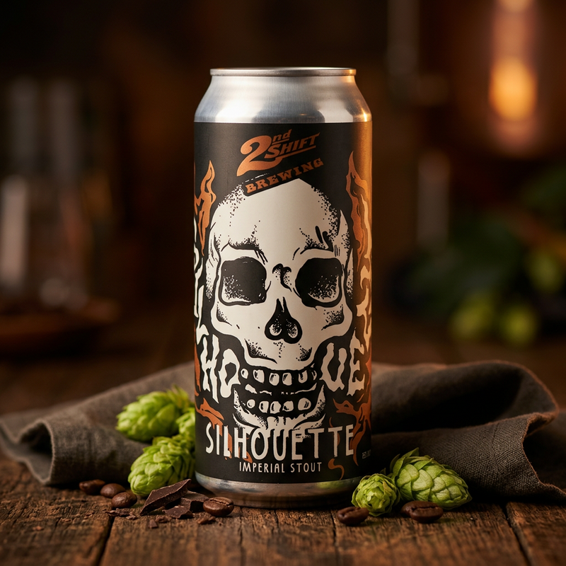 Silhouette - 2nd Shift Brewing Stout - Russian Imperial 473ml - 1