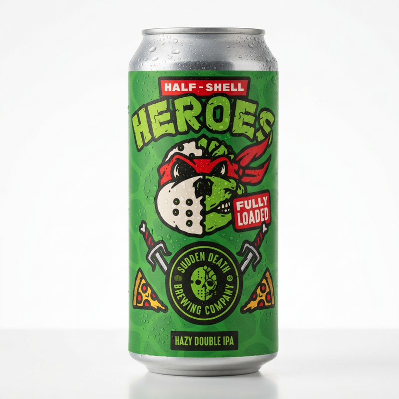 Half-Shell Heroes Fully Loaded - Sudden Death Brewing Co. IPA - Imperial / Double New England / Hazy 440ml - 1