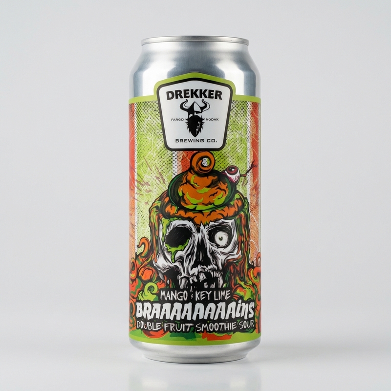 Braaaaaaaains - Mango Key Lime - Drekker Brewing Company Sour - Smoothie / Pastry 473ml - 1