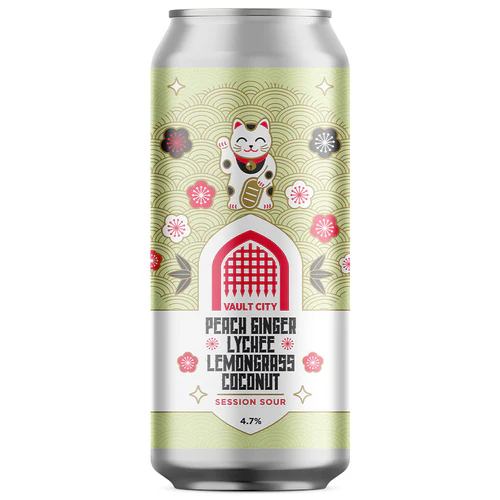 Peach & Ginger Lychee Lemongrass Coconut Session Sour - Sureshot Brewing Sour - Fruited 440ml - 1