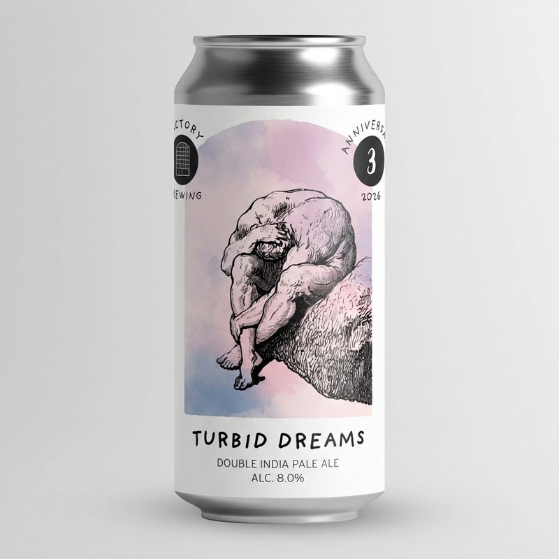 Turbid Dreams - Factory Brewing IPA - Imperial / Double New England / Hazy 440ml - 1