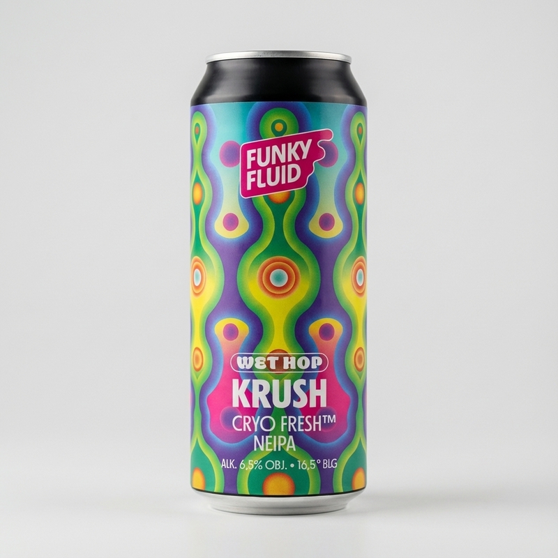 Wet Hop: Krush - Funky Fluid IPA - New England / Hazy 500ml - 1
