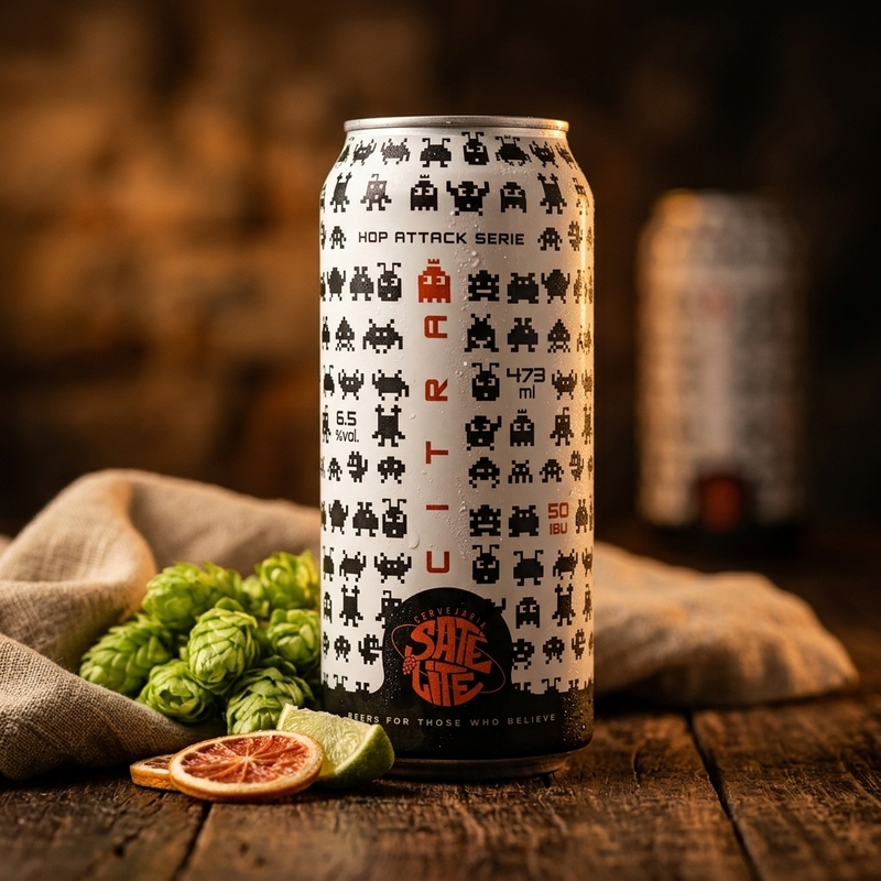 Hop Attack Citra - Cervejaria Satélite IPA - New England / Hazy 440ml - 1