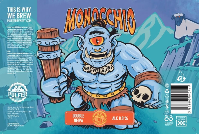 Monocchio - Pulfer Brewery IPA - Imperial / Double New England / Hazy 500ml - 1