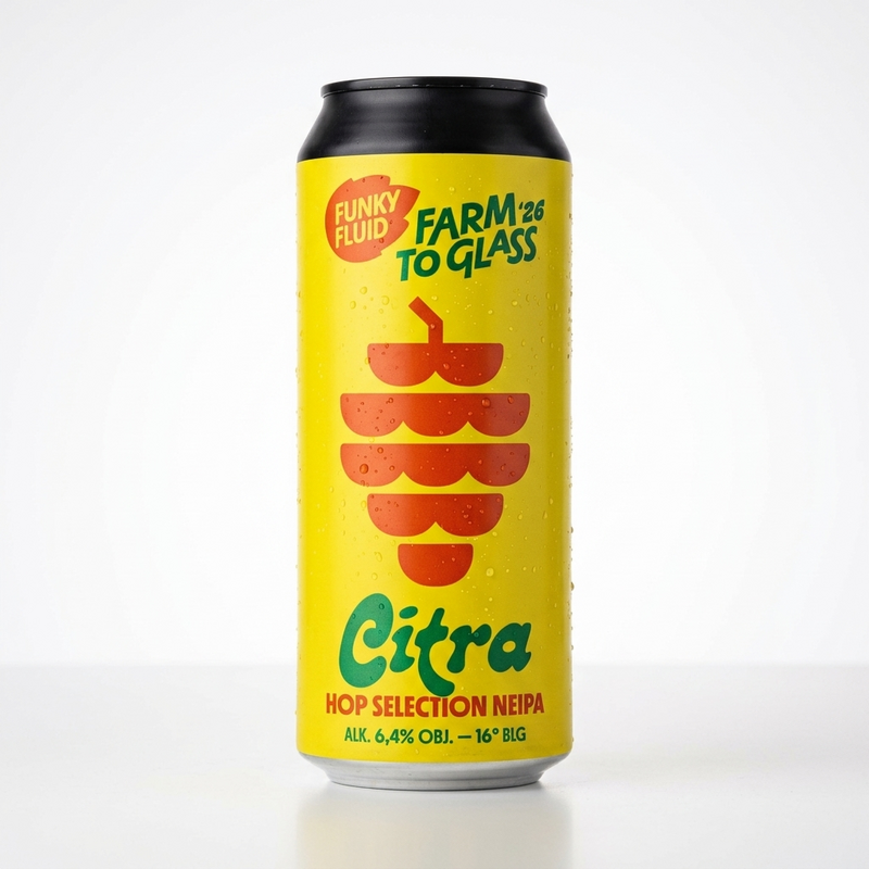 Farm to Glass '26: Citra - Funky Fluid IPA - New England / Hazy 500ml - 1
