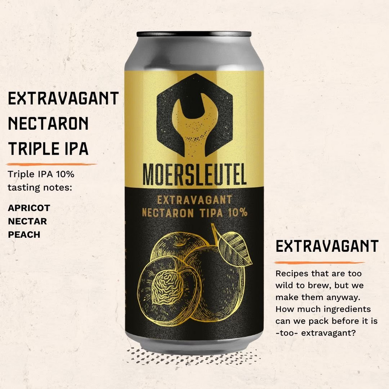 Extravagant: Nectaron TIPA - Moersleutel Craft Brewery IPA - Triple 440ml - 1