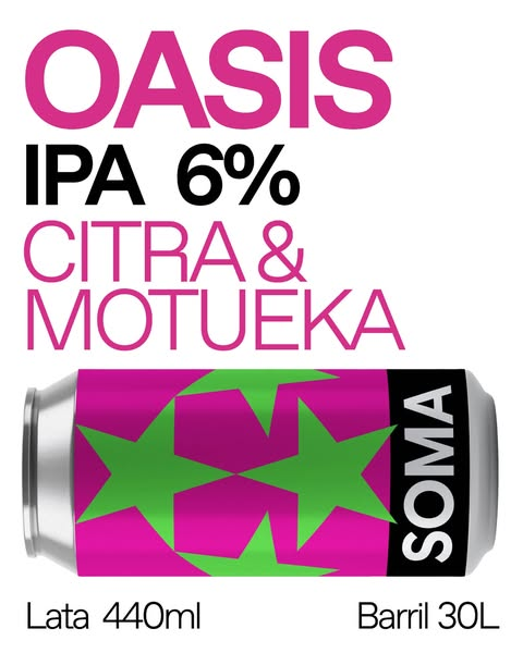 Oasis - SOMA Beer IPA - New England / Hazy 440ml - 1