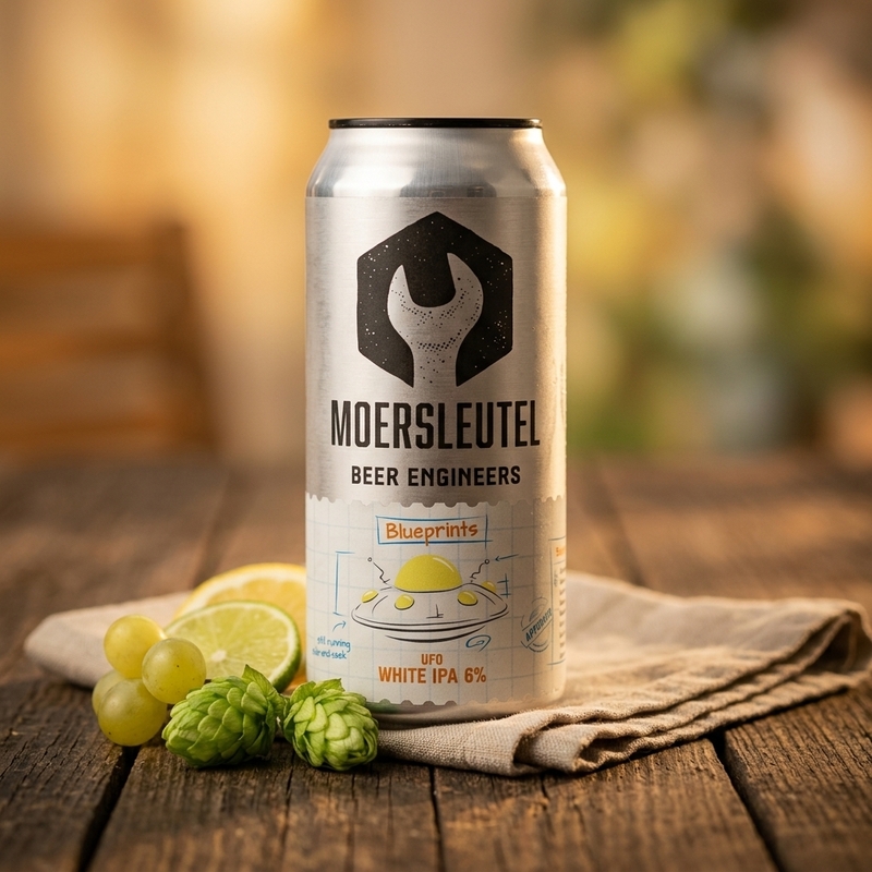 Blueprints : UFO - Moersleutel Craft Brewery IPA - White / Wheat 440ml - 2