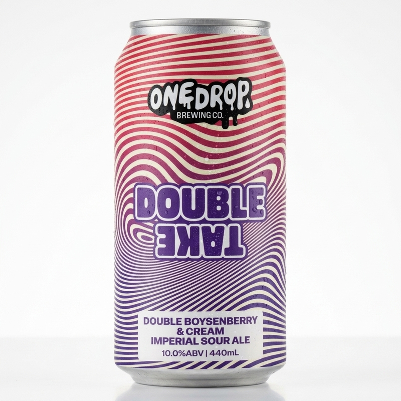 Boysenberry & Cream Double Take - One Drop Brewing Co Stout - Imperial / Double Pastry 440ml - 2
