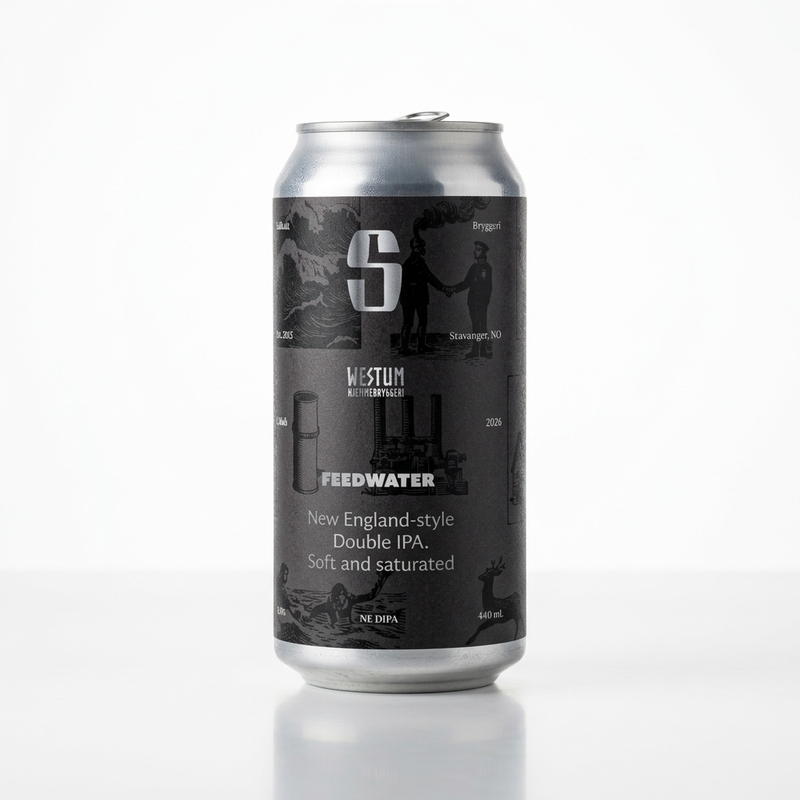 Feedwater (Westum collab) - Salikatt IPA - Imperial / Double New England / Hazy 440ml - 1