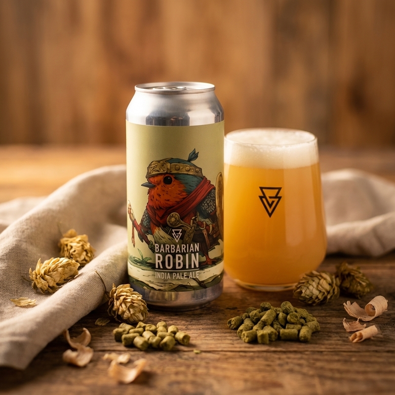 Barbarian Robin - Azvex Brewing Company IPA - New England / Hazy 440ml - 2