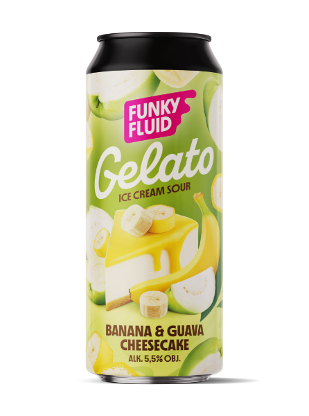 Gelato: Banana & Guava Cheesecake - Funky Fluid Sour - Smoothie / Pastry 500ml - 1