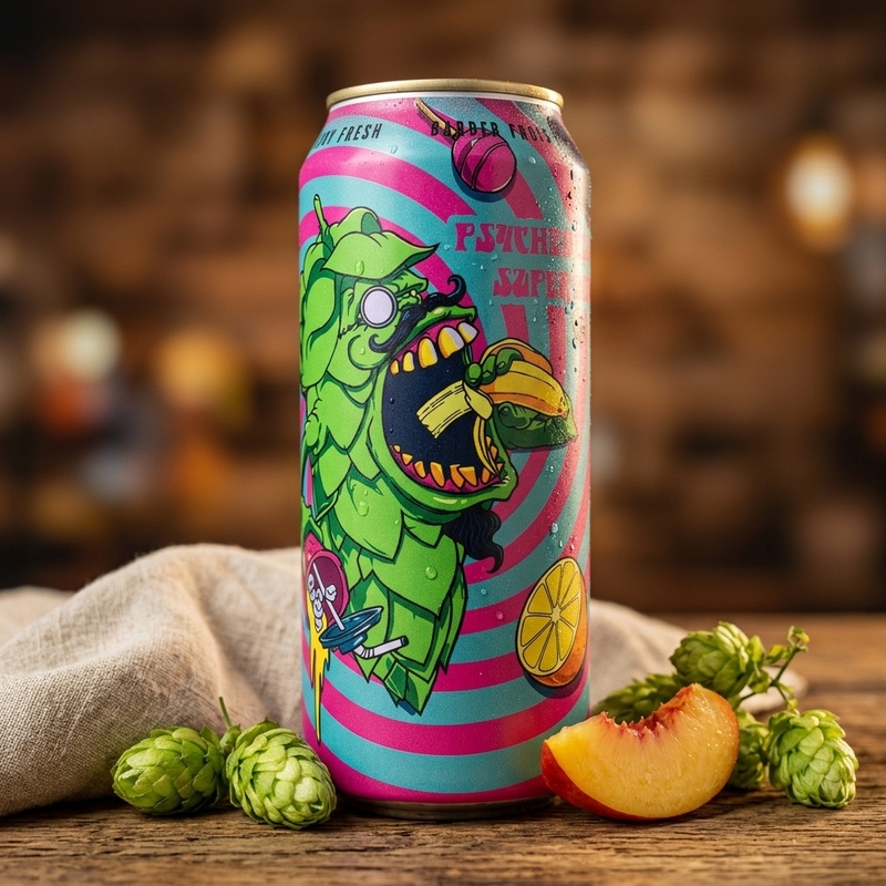 Pyschedelic Superdelic - BreWskey IPA - Imperial / Double New England / Hazy 473ml - 1