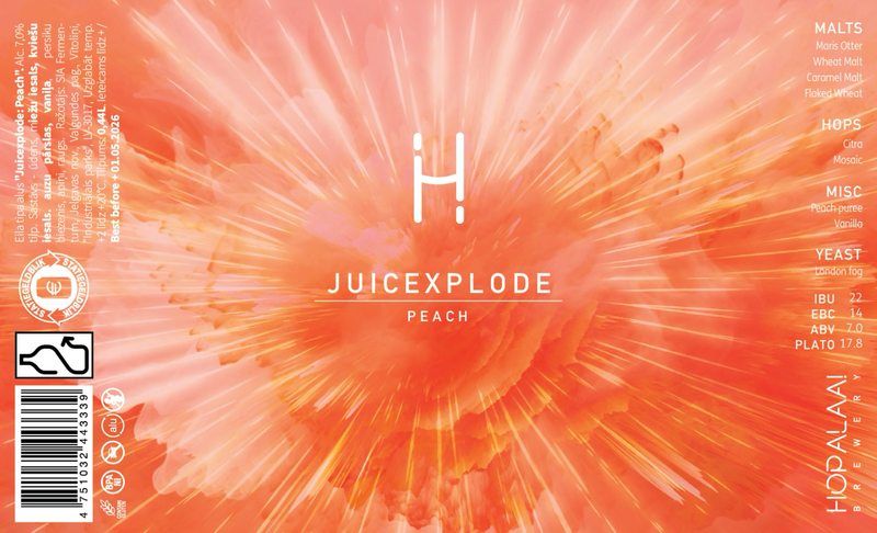JuiceXplode : Peach - Hopalaa IPA - Other 440ml - 1