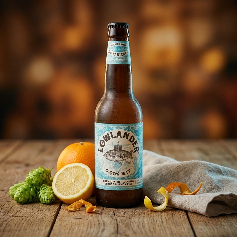 Lowlander 0.00% Wit - Lowlander Botanical Beer Non-Alcoholic Beer 33ml - 1
