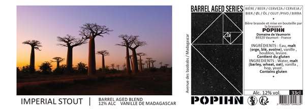 Barrel Aged Blend Vanille de Madagascar - Popihn Stout - Imperial / Double 330ml - 1