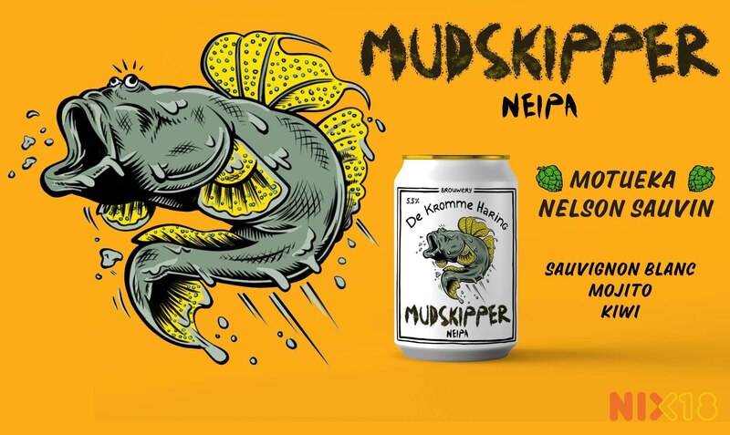 Mudskipper - Motueka / Nelson Sauvin - De Kromme Haring IPA - New England / Hazy 440ml - 1