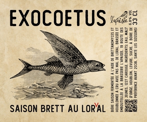 Exocoetus - Brasserie l'Apaisée Farmhouse Ale - Saison 330ml - 1