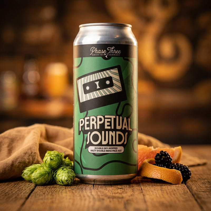 Perpetual Sounds - Phase Three Brewing IPA - Imperial / Double New England / Hazy 473ml - 2