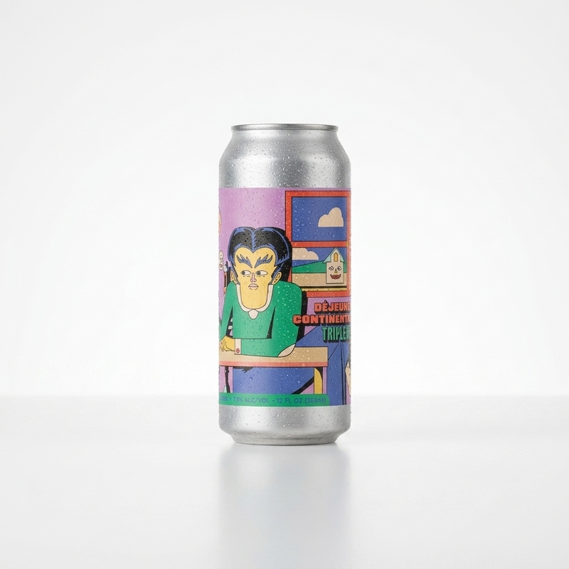 Déjeuner Continental (collab with Bearded Brewer Artisan Sales) - Brasserie Sir John Brewing Co. IPA - Triple New England / Hazy 473ml - 2