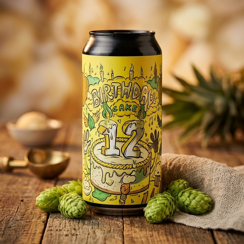 12th Birthday Cake Celebration: All Things Pineapple Ice Cream - Amundsen Brewery Sour - Smoothie / Pastry 440ml - 2