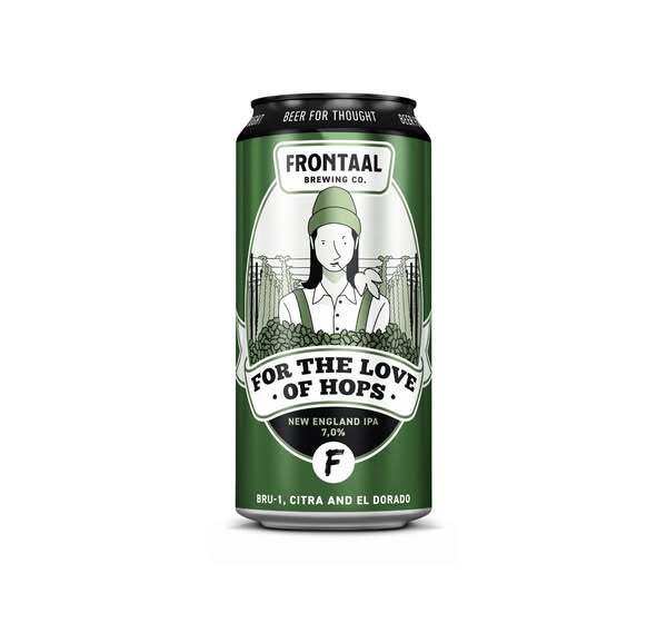 For The Love Of Hops 'Bru-1, Citra, El Dorado' - Frontaal Brewing Co. IPA - New England / Hazy 440ml - 1