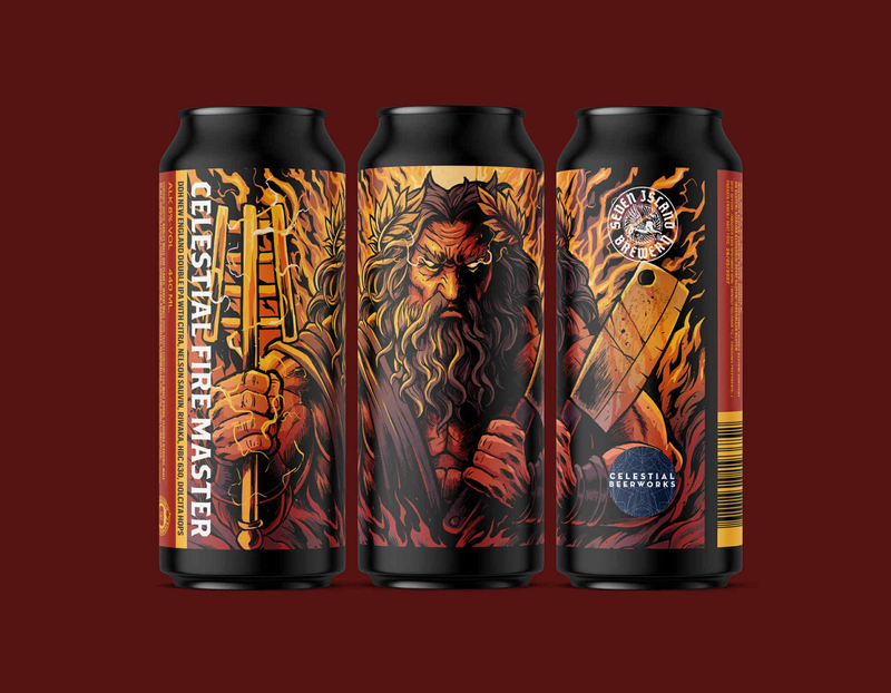 Celestial Fire Master - Seven Island Brewery IPA - Imperial / Double New England / Hazy 440ml - 1
