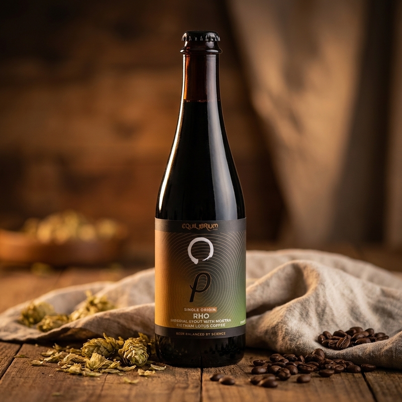 Single Origin Rho Vietnam Lotus - Equilibrium Brewery Stout - Imperial / Double Coffee 500ml - 1