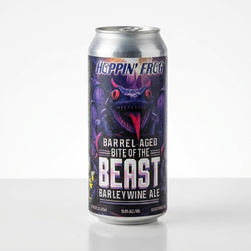 Barrel-Aged Bite of the Beast - Hoppin' Frog Brewery Barleywine - English 473ml - 2