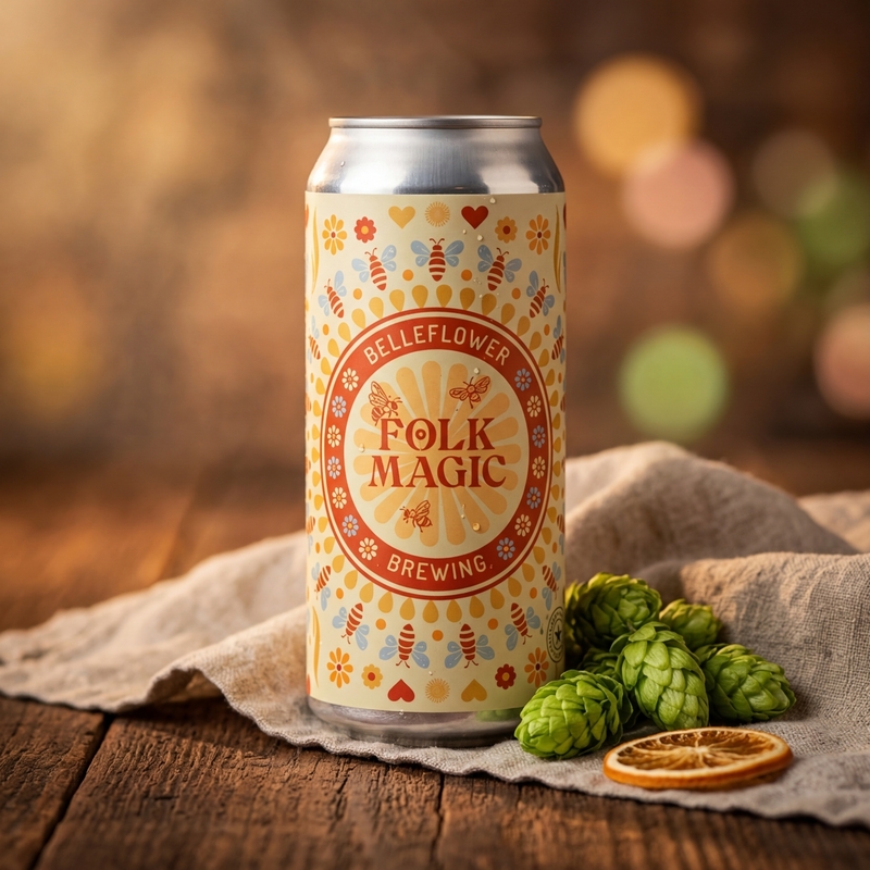 Folk Magic - Belleflower Brewing IPA - New England / Hazy 473ml - 1