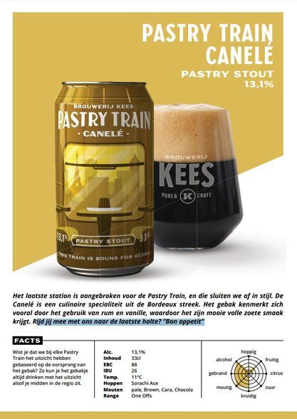 Pastry Train Canelé - Brouwerij Kees Stout - Pastry 330ml - 1